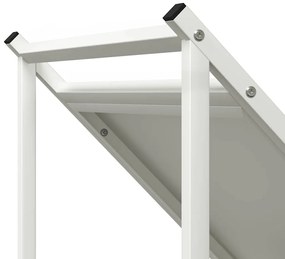 Suporte para lenha 70x43x34,5 cm aço laminado a frio branco