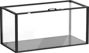 PawHut Gaiola para Hamster Habitat de Roedores Transparente com Vista Panorâmica 360° Anti-Mordidas 105x51x51cm Preto | Aosom Portugal