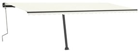 Toldo retrátil manual independente 600x350 cm cor creme
