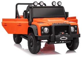 Jipe elétrico para crianças Land Rover Defender 110 SVX 12V, 4X4, luzes LED, bateria de lítio, licença ORIGINAL Laranja