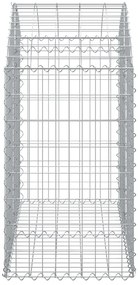 Cesto gabião arqueado 100x50x80/100 cm ferro galvanizado