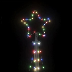 LED Árvore de Natal 447 LEDs Colorido 249 cm