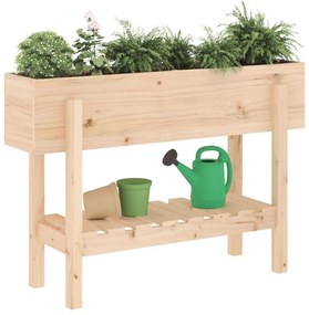 Canteiro elevado de jardim 101x30x69 cm madeira de pinho maciça