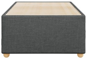 Estrutura de cama sem colchão 90x200 cm tecido cinzento-escuro