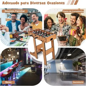 Mesa matraquilhos dobrável para crianças 33 x 36 x 109 cm com alça resistente 2 bolas e marcador Castanha