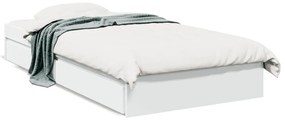 Estrutura de cama c/ gavetas 90x200 cm derivados madeira branco