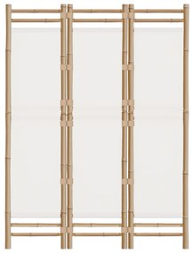 Divisória/biombo com 3 painéis dobráveis 120 cm bambu e lona