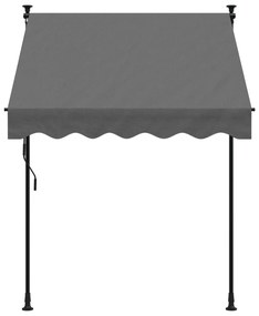 Toldo retrátil 150x150 cm tecido e aço antracite