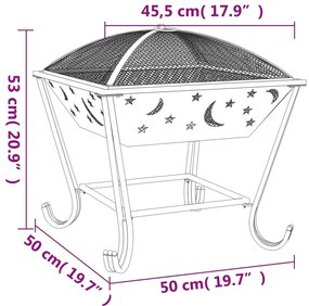Braseira com atiçador 50 cm XXL aço