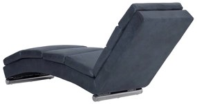 Chaise longue camurça artificial cinzento