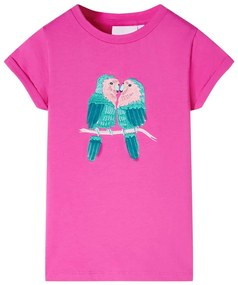 T-shirt de criança rosa-escuro 140