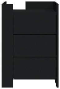 Mesa de cabeceira 45x50x65 cm derivados de madeira preto