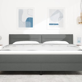 Cabeceira vidaXL Design Linhas Cinza Escuro 180 cm Tecido