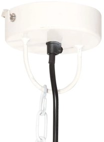 Candeeiro suspenso vintage indust. redondo 25W 31cm E27 branco