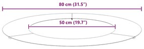 Plantadeira de Metal Branca Branca Metal 80 cm de diâmetro