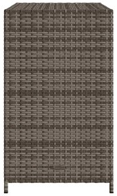 Armário de arrumação p/ jardim 83x45x76 cm vime PE cinzento