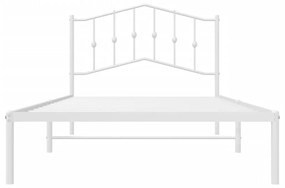 Estrutura de cama em metal com cabeceira 107x203 cm branco