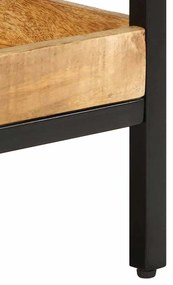 Mesa de Apoio 45x45x45 cm Madeira Sólida de Mangueira Rugosa