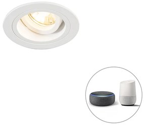 LED Foco embutido inteligente branco redondo inclinável com Wi-Fi GU10 - Chuck Moderno
