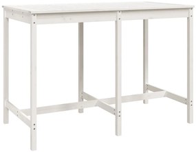 7 pcs conjunto de bar para jardim pinho maciço branco