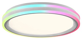 Candeeiro de teto branco com LED RGBW e comando remoto - Rynek Moderno