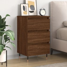 vidaXL Mesa cabeceira 40x35x69 cm derivados madeira carvalho castanho
