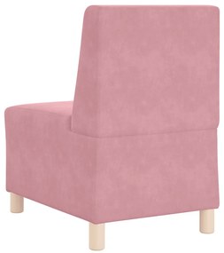 Poltrona 55 cm veludo rosa