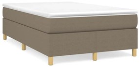 Cama boxspring c/ colchão 120x190cm tecido castanho-acinzentado