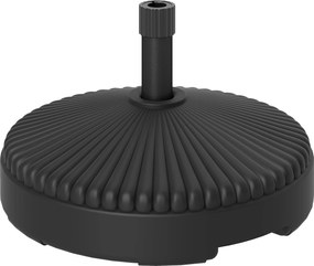 Outsunny Base de guarda-sol redonda suporte para guarda-sol em HDPE preenchível com água/areia para terraço piscina pátio Ø 55 x 30 cm preto | Aosom Portugal