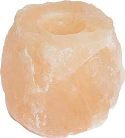 vidaXL Suportes de vela de pedra de sal Rosa Sal de Rocha