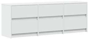 Móvel de TV 140x34x50 cm derivados de madeira branco