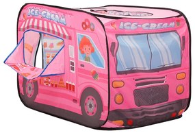 Tenda de brincar infantil com 250 bolas 70x112x70 cm rosa
