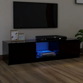 Móvel de TV Vinici com Luzes LED de 140cm - Preto - Design Moderno