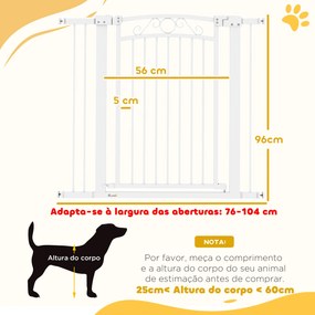 PawHut Barreira de Segurança para Cães Extensível 76-102 cm Barreira p