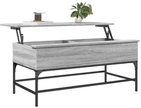 Mesa de centro 100x50x45cm derivados madeira/metal cinza sonoma