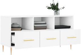 Móvel de TV 102x36x50 cm derivados de madeira branco