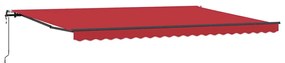 Toldo Retrátil Automático Vermelho 500x300 cm