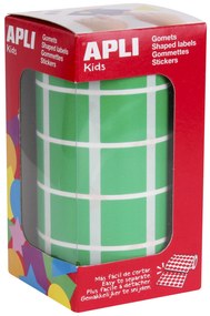 Rolo Autocolantes Quadrangular Verde 20MM