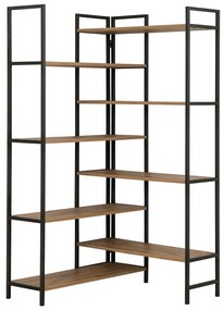 Estante Edra – Pinho Atlântico Preto – 94x177x94 cm