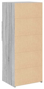 Armário alto 50x42,5x124 cm derivados de madeira cinza sonoma
