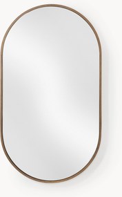 Espelho de parede oval com moldura em madeira de carvalho Avery
