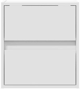 Móvel de parede para TV com luzes LED 41x31x45 cm branco