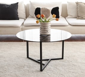 Mesa de Centro Trio Sehpa – Preto Fumê – 75x42x75 cm