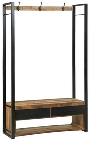 Cabideiro de Roupas com Ganchos e Prateleiras 110x40x185 cm Madeira de