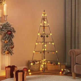 vidaXL Árvore de Natal para decoração 140 cm metal preto