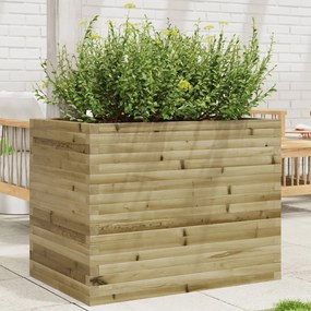 vidaXL Vaso/floreira de jardim 90x60x68,5 madeira de pinho impregnada