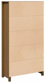 Aparador alto 80x35x154 cm madeira de pinho maciça castanho-mel
