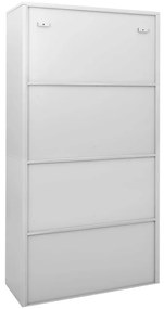 Armário escritório porta deslizante 90x40x180cm aço cinza-claro