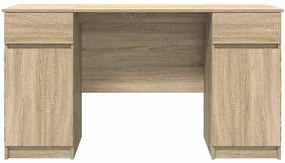 Mesa vidaXL Carvalho Sonoma 140x49x76 cm Madeira de engenharia