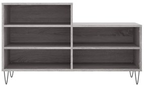 Sapateira 102x36x60 cm derivados de madeira cinzento sonoma